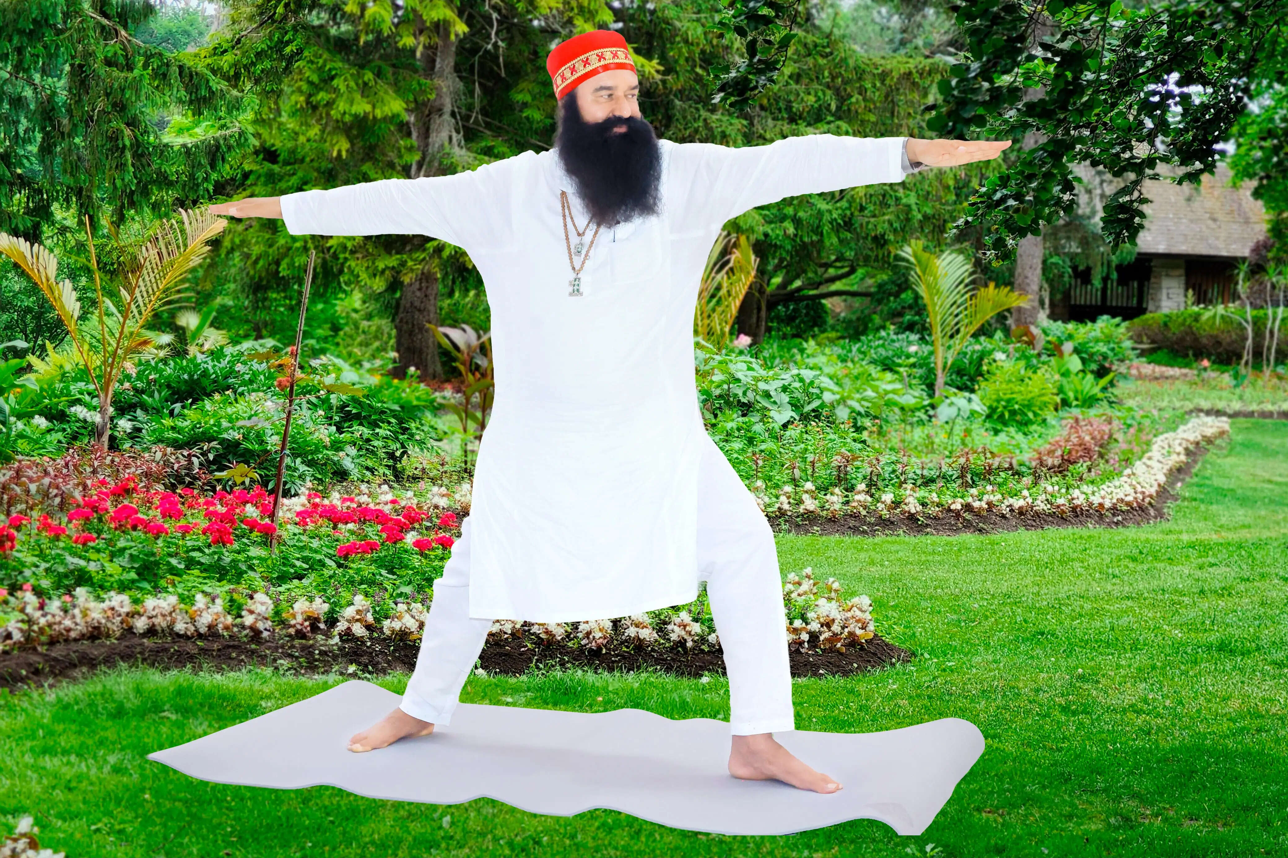 &nbsp;12वें अंतरराष्ट्रीय योग दिवस पर पूज्य गुरु जी ने स्वयं योग कर दिया स्वस्थ जीवन का संदेश