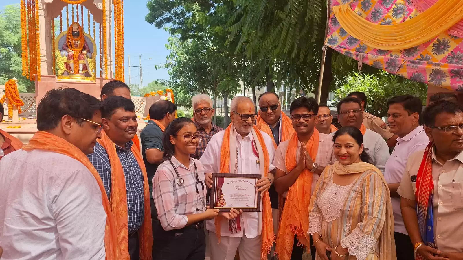 श्री अग्रवाल पार्क सिरसा में धूमधाम से मनाई गई महाराजा अग्रसेन जयंती