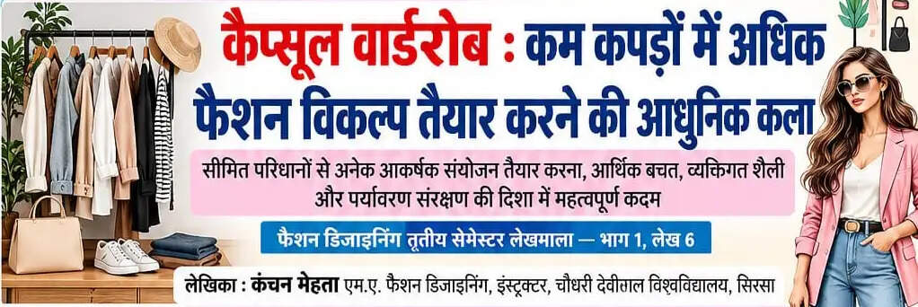 &nbsp;कैप्सूल वार्डरोब : कम कपड़ों्सूल वार्डरोब : कम कपड़ों में अधिक फैशन विकल्प तैयार करने की आधुनिक कला