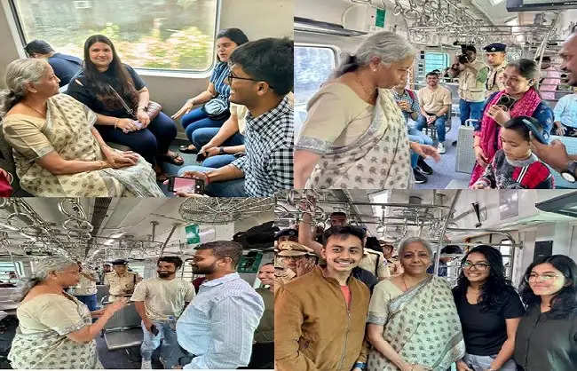  सीतारमण ने मुंबई लोकल ट्रेन में किया सफर, यात्रियों के सवालों का दिया जवाब