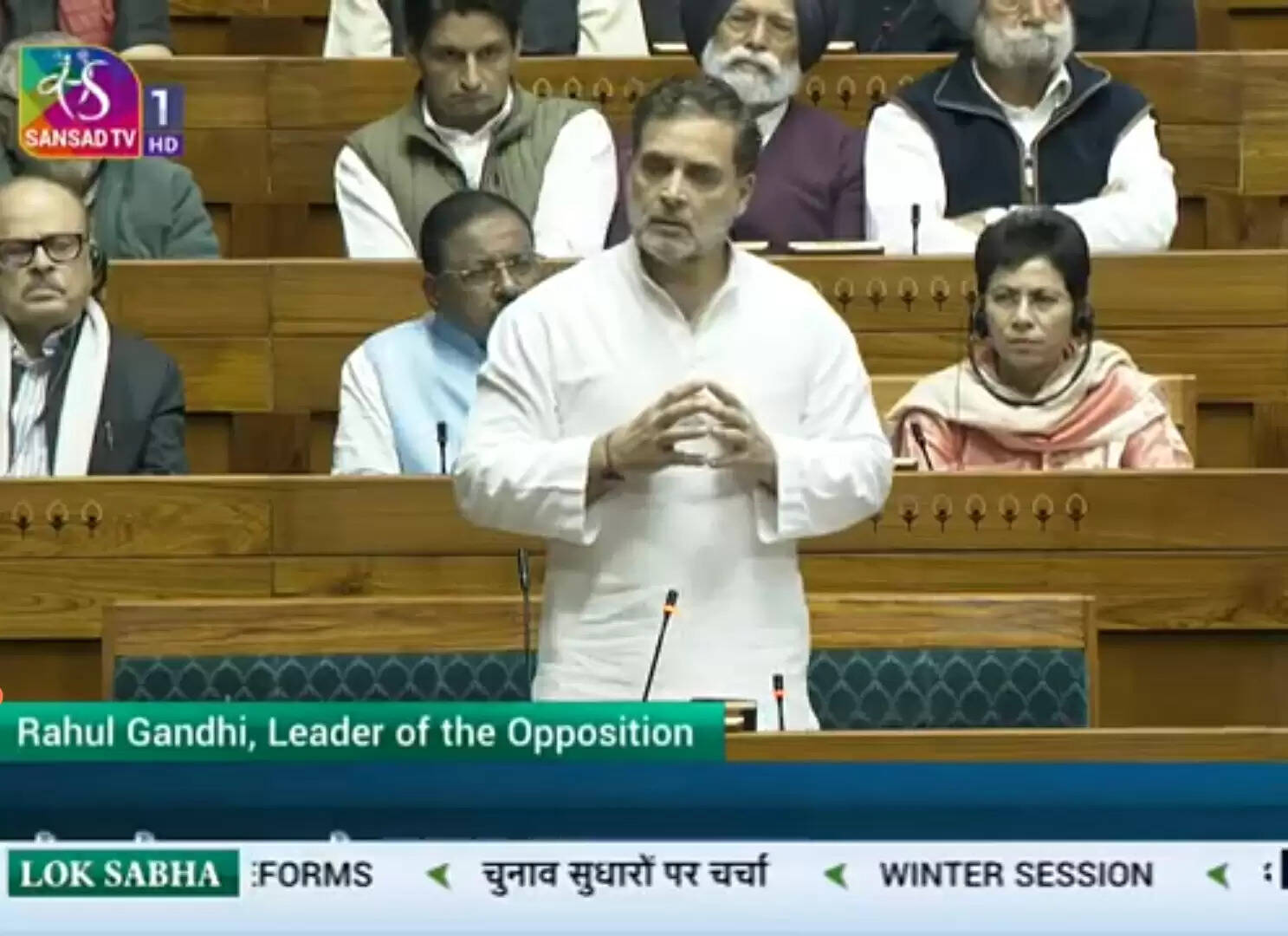 राहुल गांधी ने चुनाव सुधारों पर चर्चा में अपने पुराने आरोपों को ही दोहराया