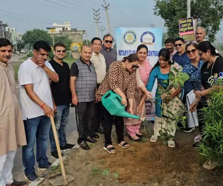 &nbsp;रोटरी क्लब रोहतक सेंट्रल ने &nbsp; चलाया पौधा रोपण अभियान, साल में 5000 पौधे लगाने का रखा लक्ष्य