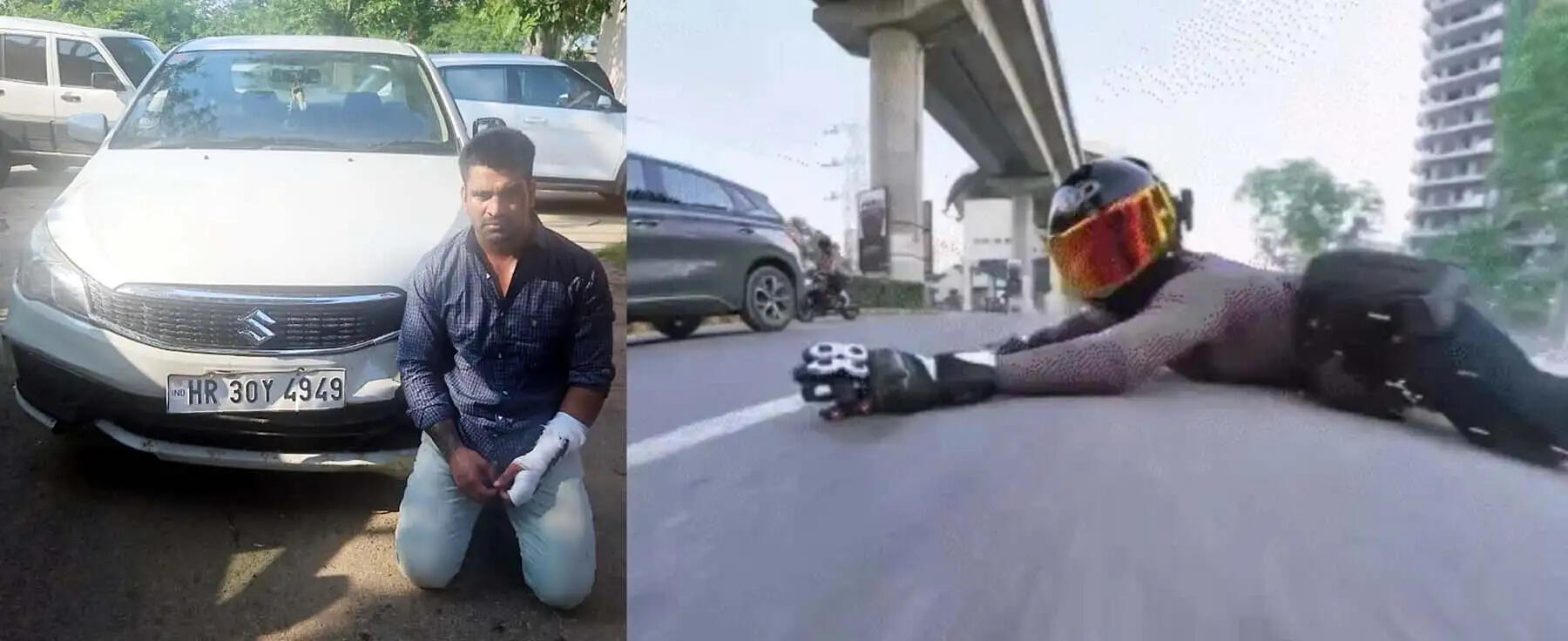 गुरुग्राम में महिला बाइकर को कार की टक्कर मारने का आरोपी राजस्थान से गिरफ्तार
