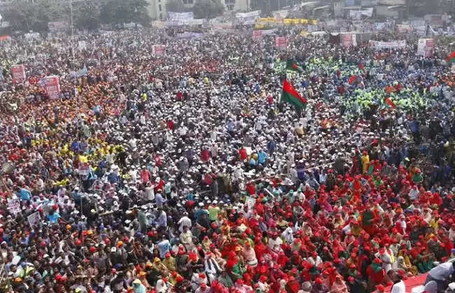 बांग्लादेश में सरकार विरोधी प्रदर्शन