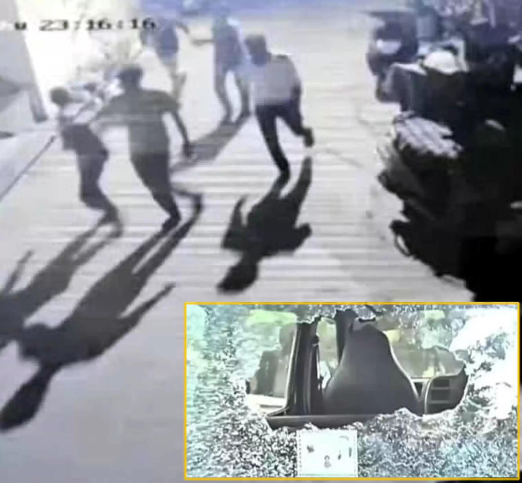 &nbsp;&nbsp;गुरुग्राम में शरारती युवकों ने पथराव करके तोड़ी एक दर्जन गाडिय़ां