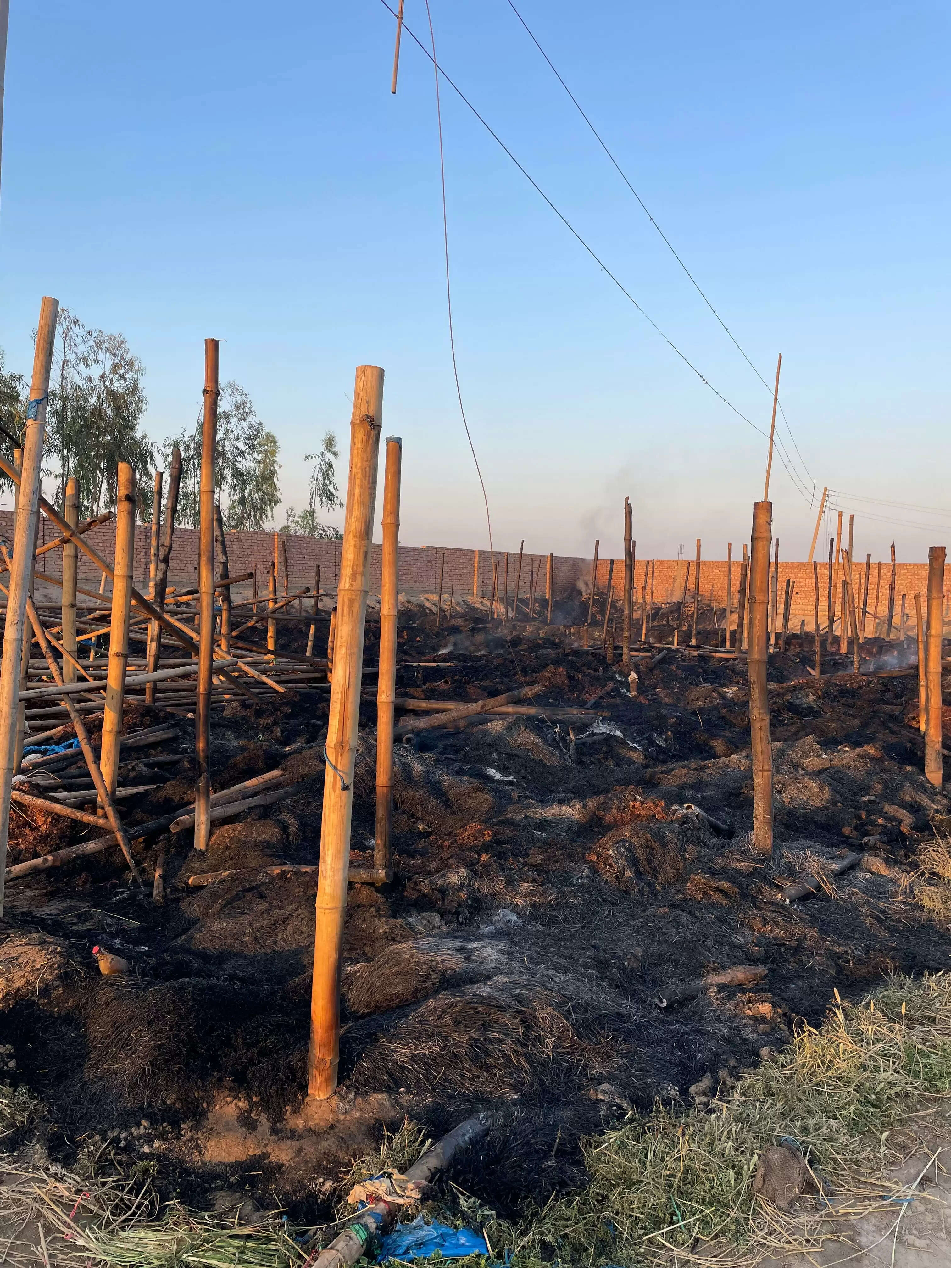 आग से खुंभी फार्म जलकर राख, किसान काे लाखाें का नुकसान