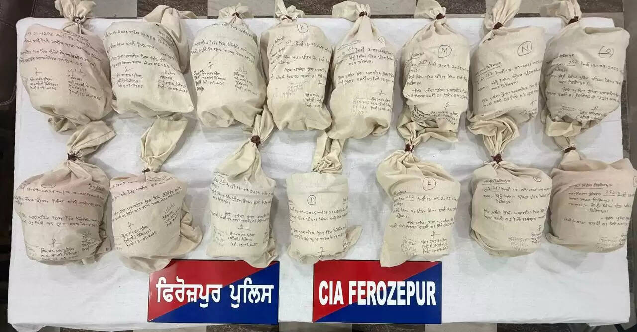 &nbsp;फिरोजपुर में सरहद पार से आई 15.7 किलो&nbsp;हेरोइन बरामद, एक गिरफ्तार