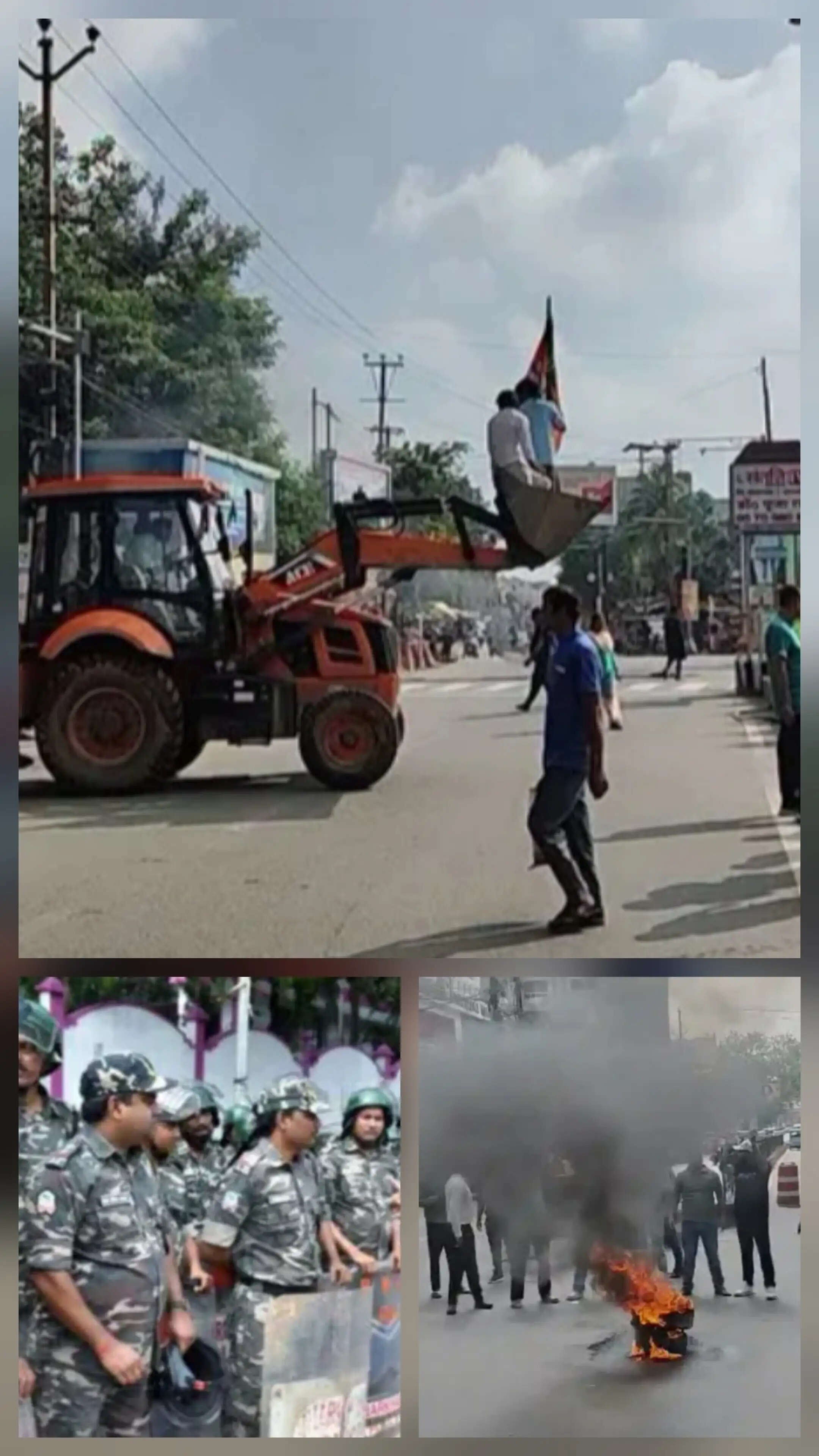 भाजपा के झारखंड बंद का व्यापक असर, रांची में जगह-जगह प्रदर्शन, सड़क पर टायर-लकड़ी जलाकर नारेबाजी